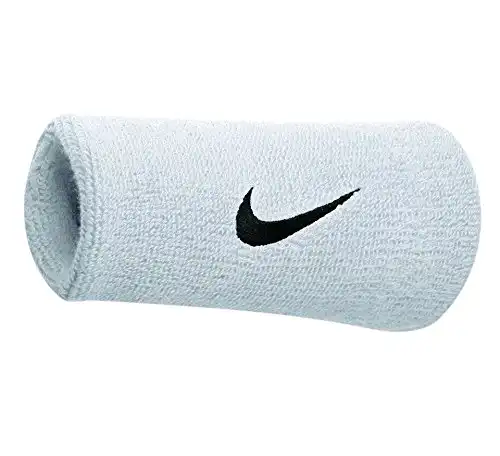 Nike Swoosh Doublewide Wristbands White